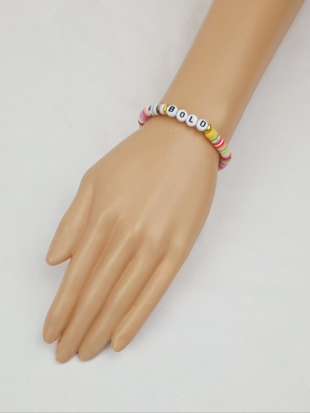 Handmade Clay Bead Multi Color Bold  Bracelet